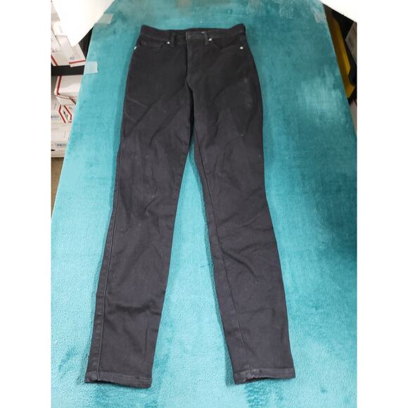 Lucky Brand Jeans Size 3 Womens Black Stretch Pant Denim Dark Mid Rise Skinny - Picture 2 of 14